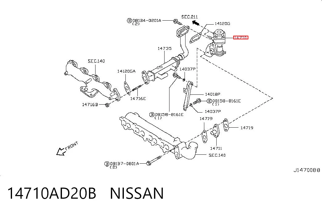 Válvula EGR Nissan X-Trail  (2001-2007)