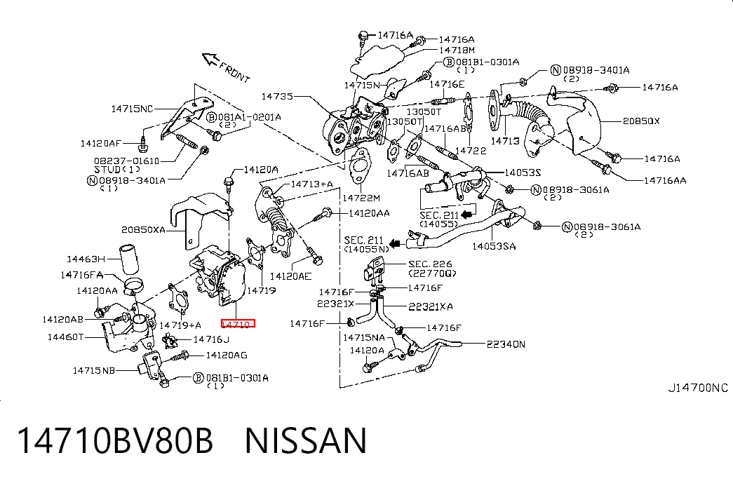 14710BV80B Nissan/Infiniti