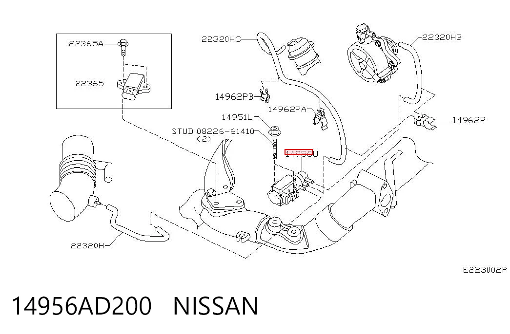 14956AD200 Nissan/Infiniti