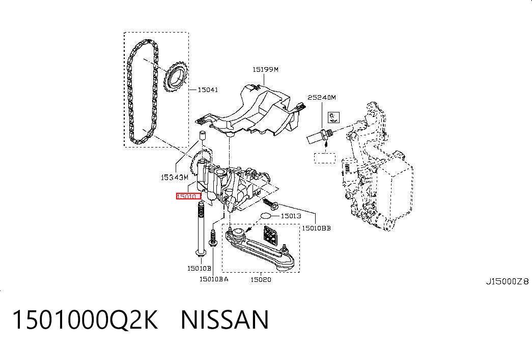 Bomba de aceite para Nissan X-Trail  T31