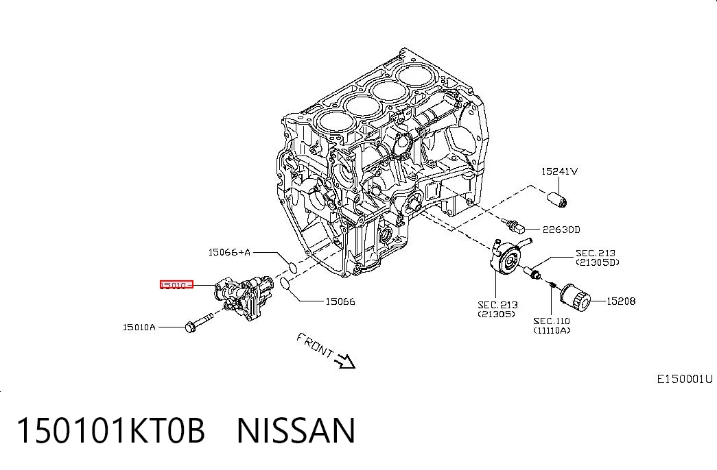 Bomba de aceite Nissan Versa  (2011-2019)