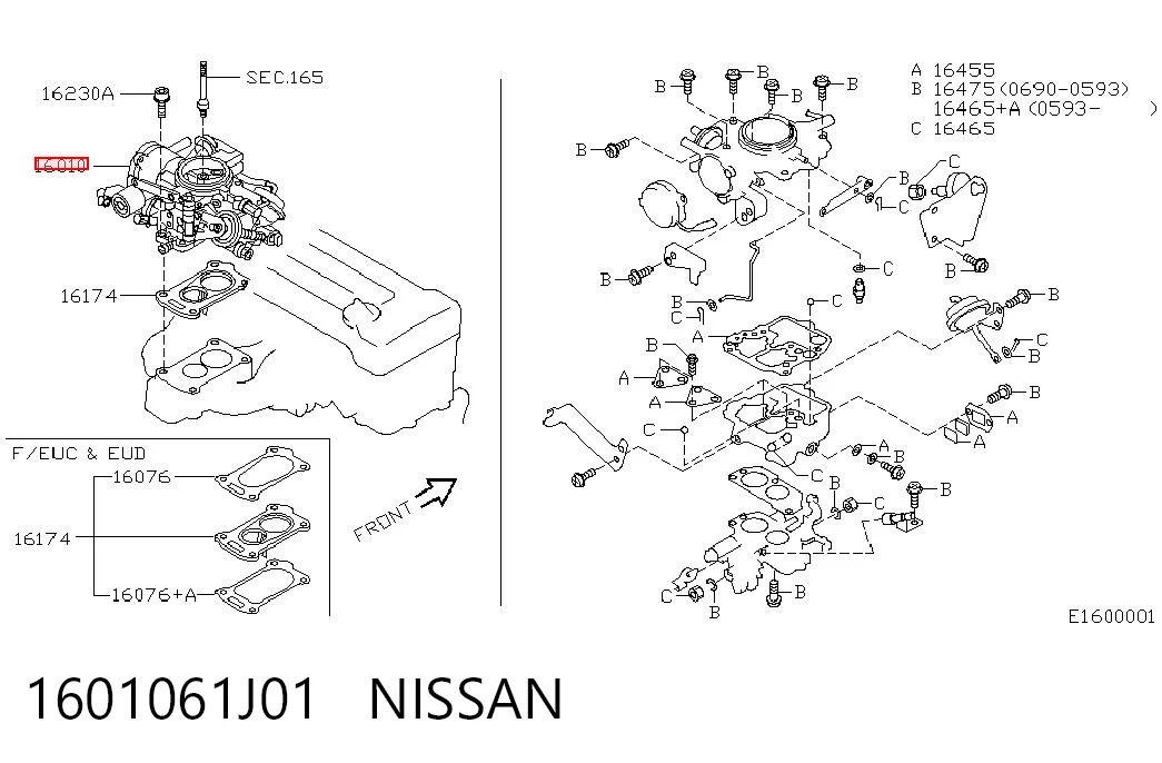 1601061J01 Nissan/Infiniti