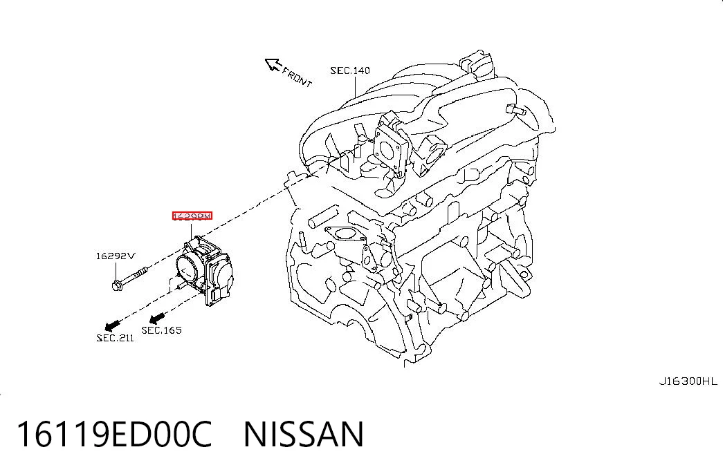 Mariposa de admisión para Nissan Tiida  C11X