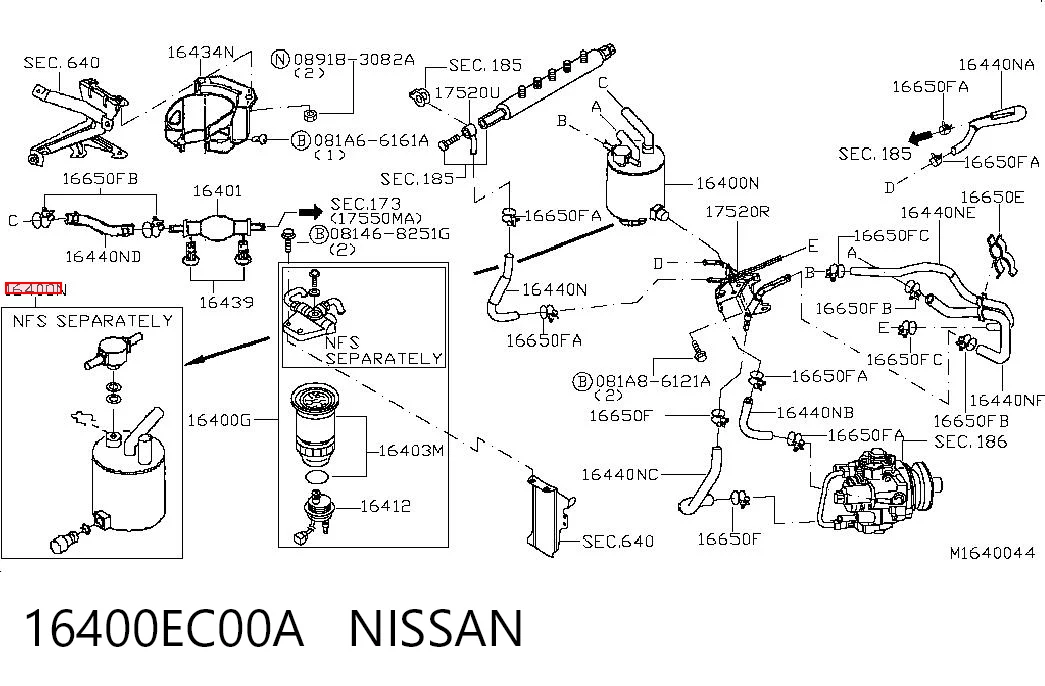 16400EC00A Nissan/Infiniti