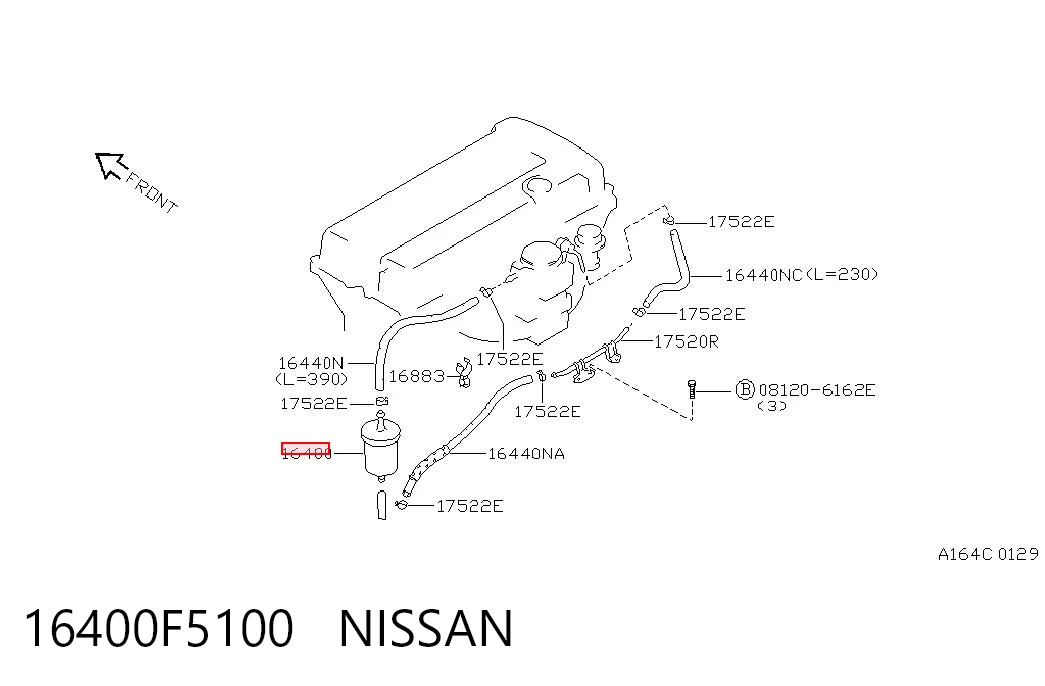 16400F5100 Nissan/Infiniti Filtro de gasolina