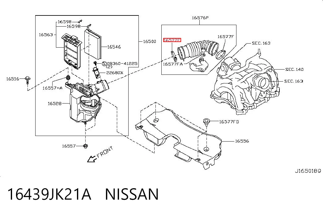 16439JK21A Nissan/Infiniti