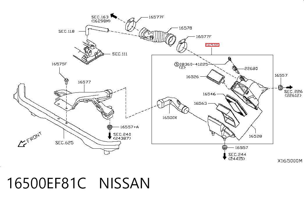 Comprar Caja del filtro de aire Nissan Tiida C11X a bajo precio