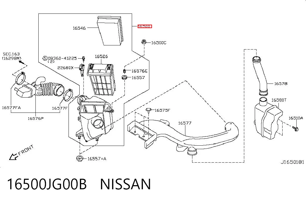 16500JG00B Nissan/Infiniti