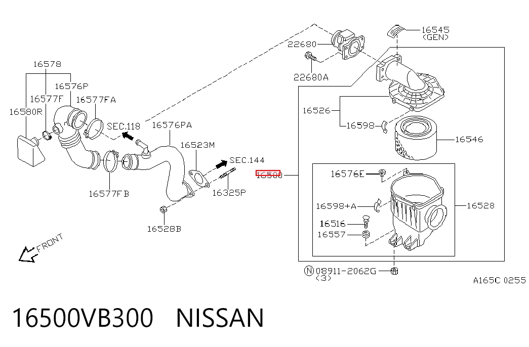 Comprar Caja del filtro de aire Nissan Patrol  Y61 a bajo precio