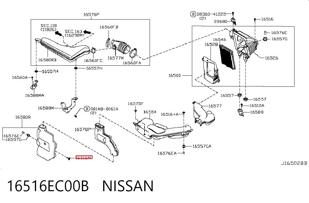 16516EC00B Nissan/Infiniti