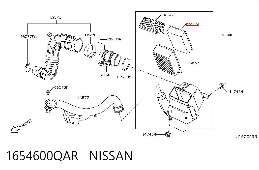Filtro de aire para Nissan Tiida C11X
