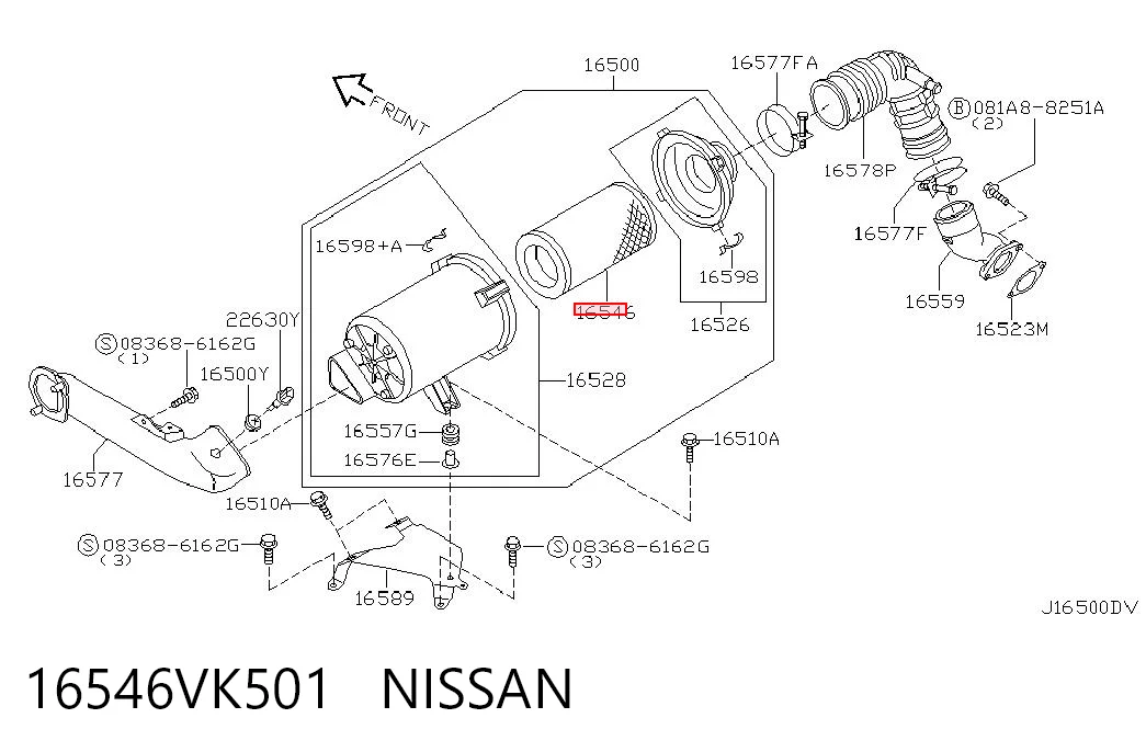16546VK501 Nissan/Infiniti