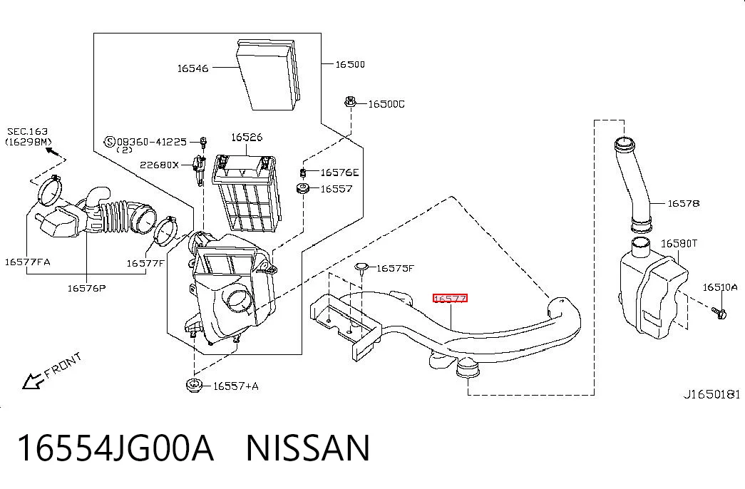 16554JG00A Nissan/Infiniti