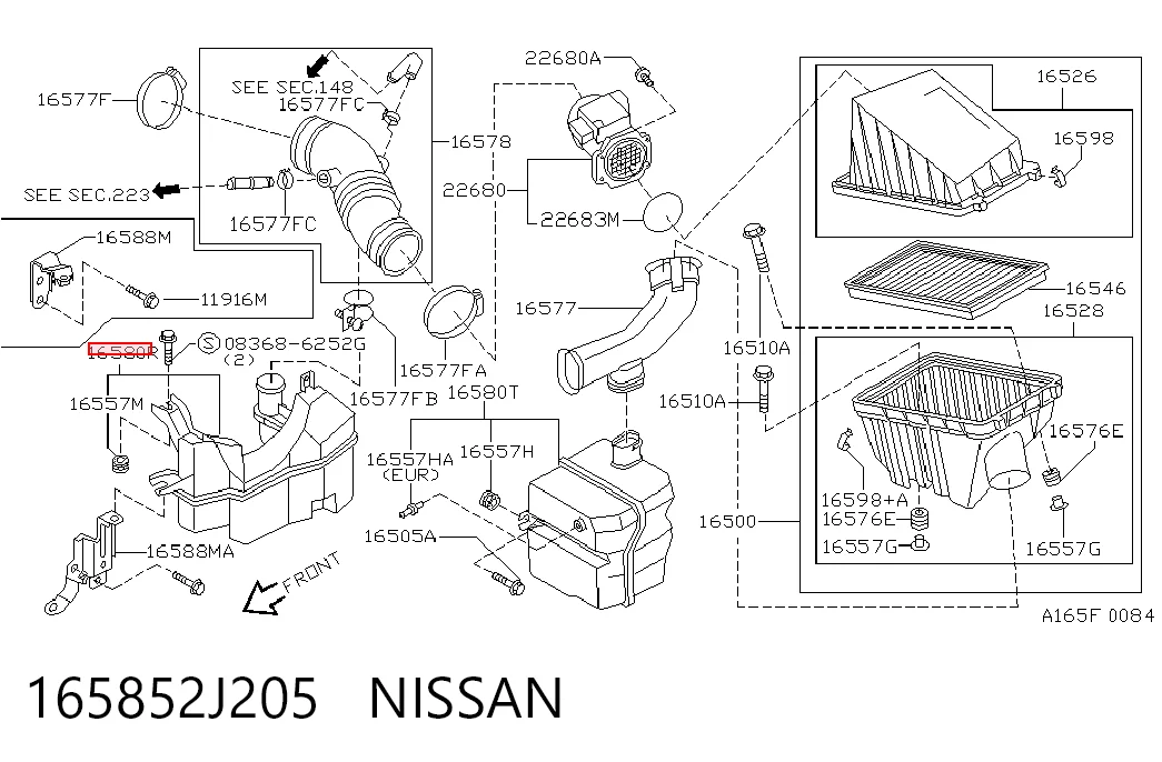 165852J205 Nissan/Infiniti