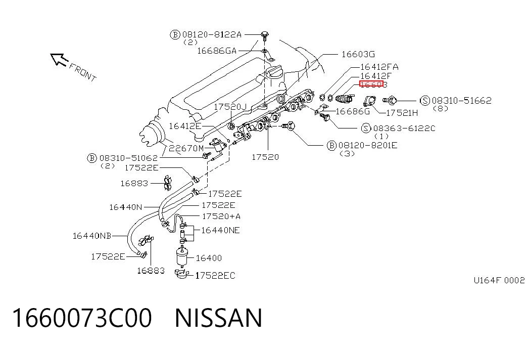 Inyector de combustible para Nissan Sunny III N14
