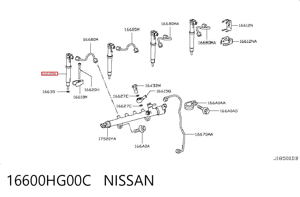 A6510704987 VAG Inyector de combustible