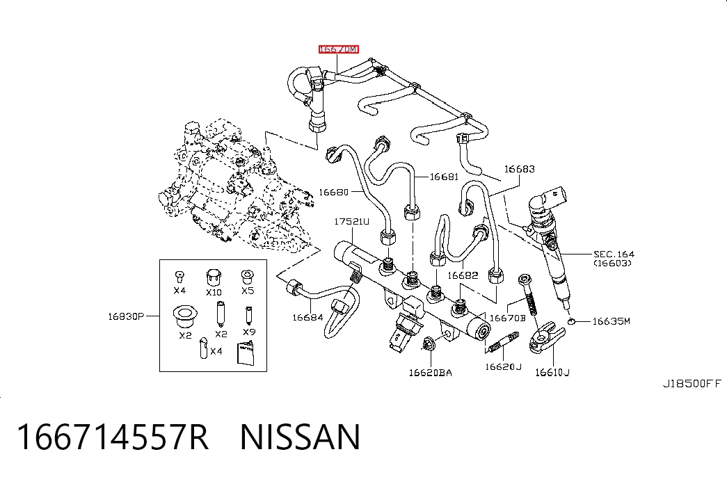 32131002 AND Tubo flexible, combustible de fuga 