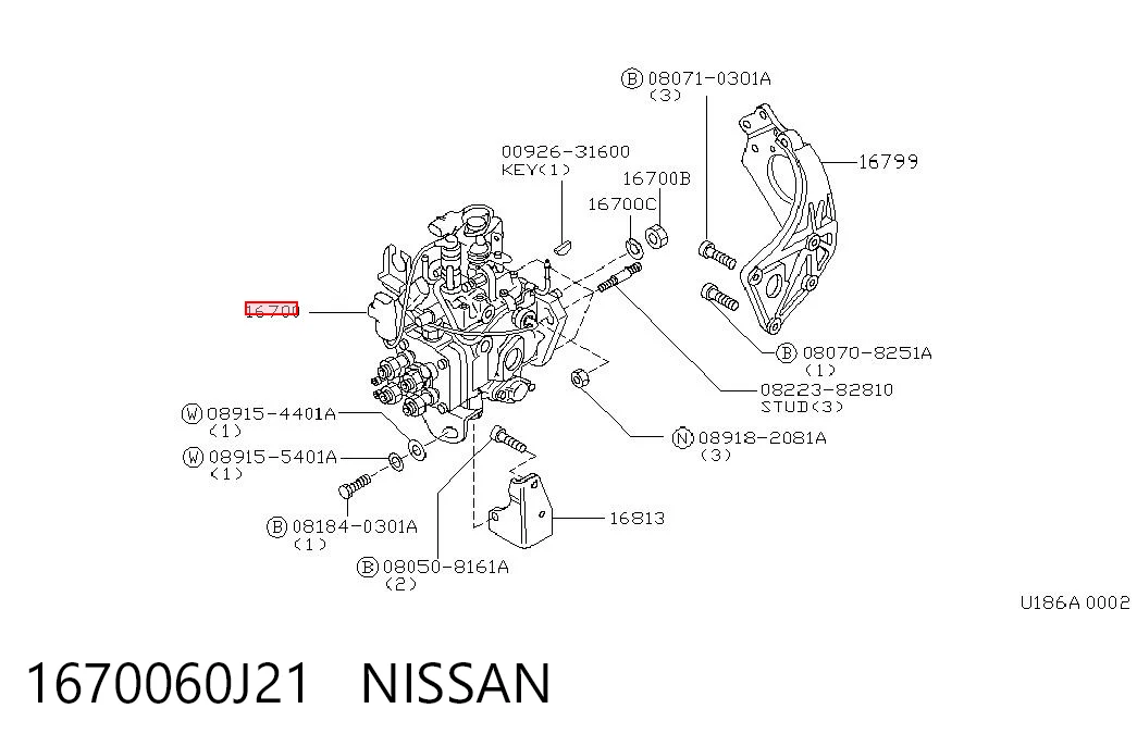 Bomba de inyección para Nissan Primera  P10