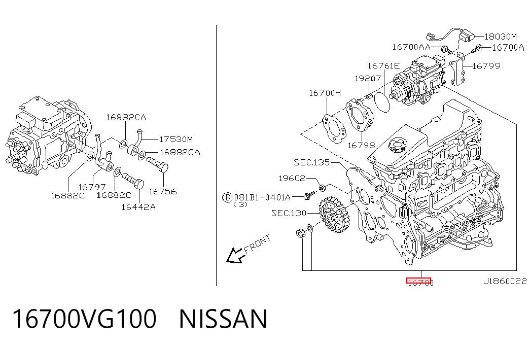 16700VG100 Nissan/Infiniti