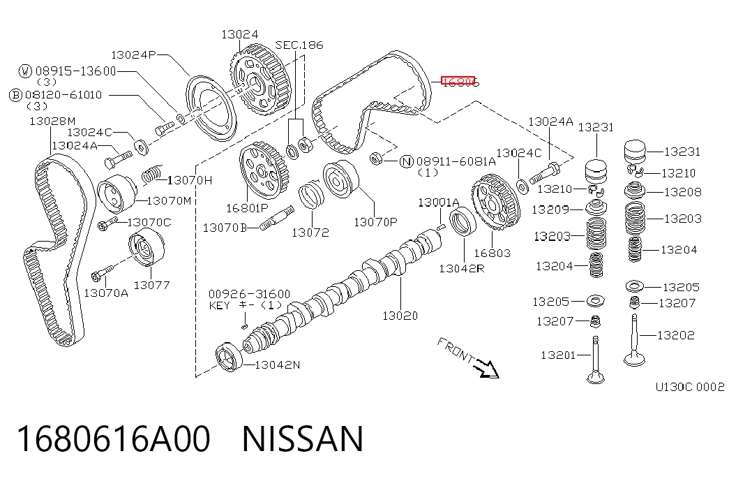 1680616A00 Nissan/Infiniti