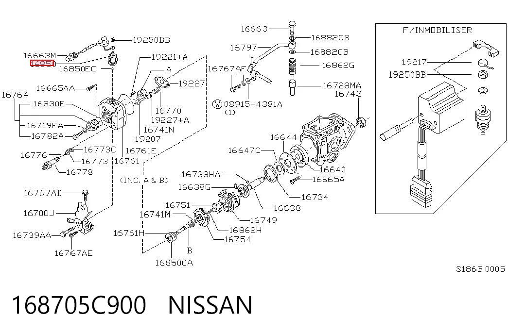 168705C900 Nissan/Infiniti