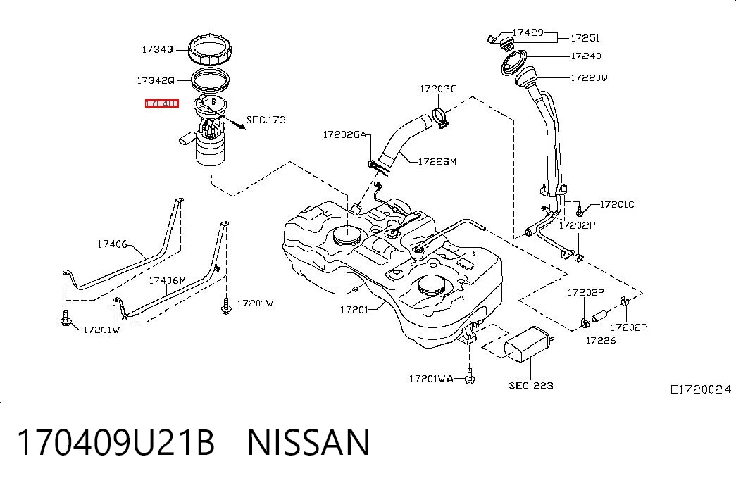 170409U21B Nissan/Infiniti