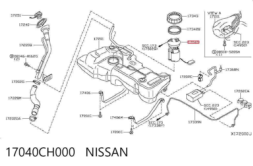 17040CH000 Nissan/Infiniti