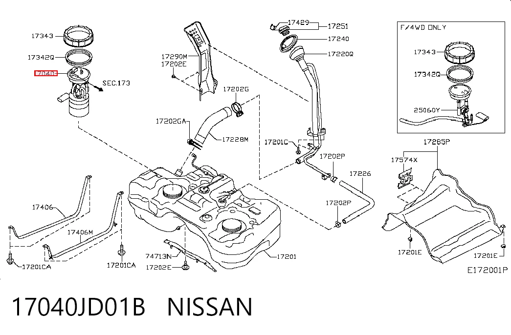 Módulo de alimentación de combustible Nissan Qashqai  (2007-2014)