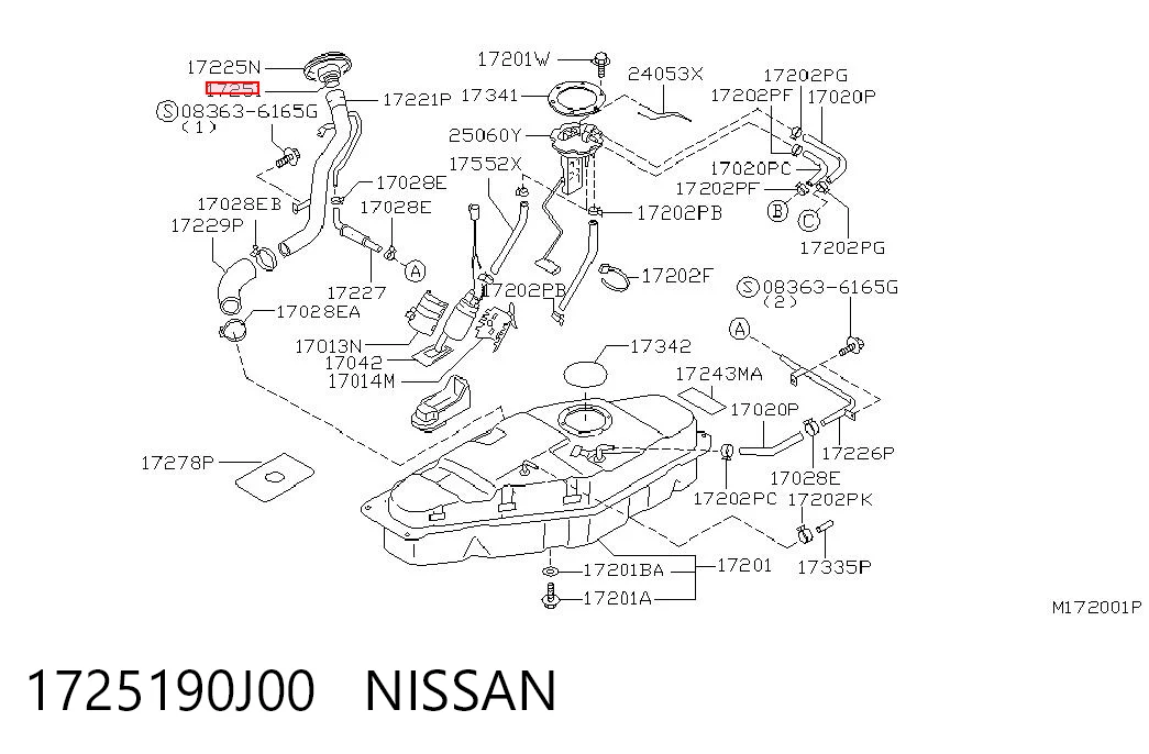 1725190J00 Nissan/Infiniti