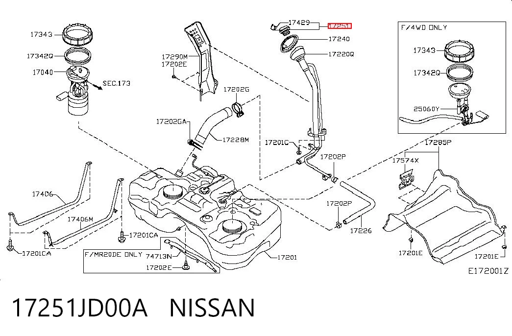 17251JD00A Nissan/Infiniti
