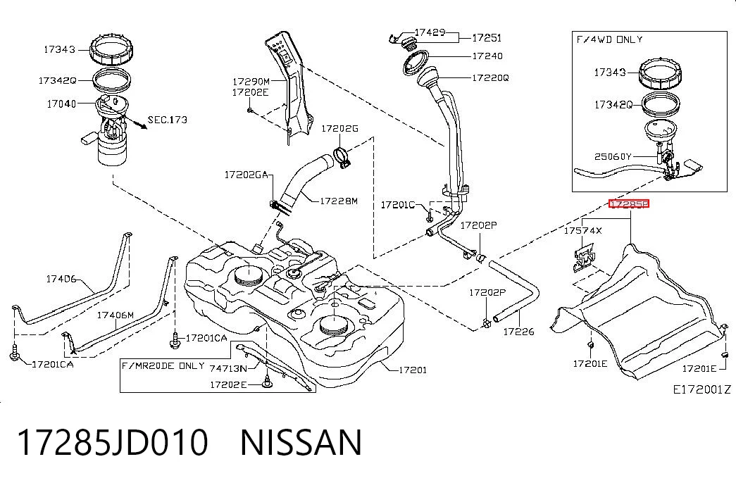 17285JD010 NISSAN
