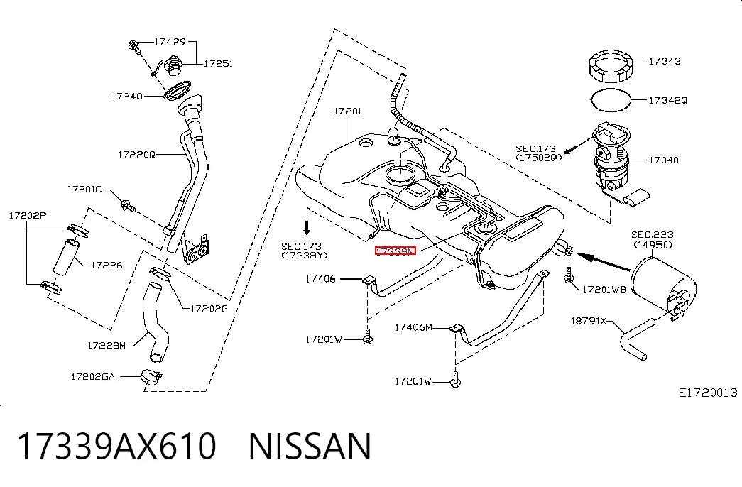 17339AX610 Nissan/Infiniti