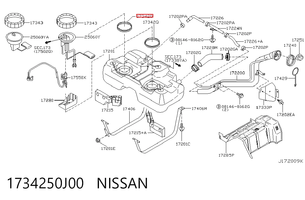 1734250J00 Nissan/Infiniti