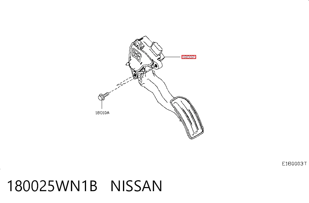 Pedal de aceleracion para Nissan JUKE JPN F15