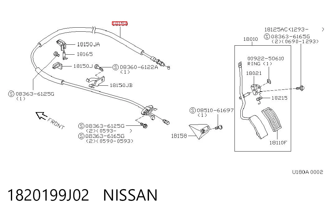 166505 Cofle Cable del acelerador