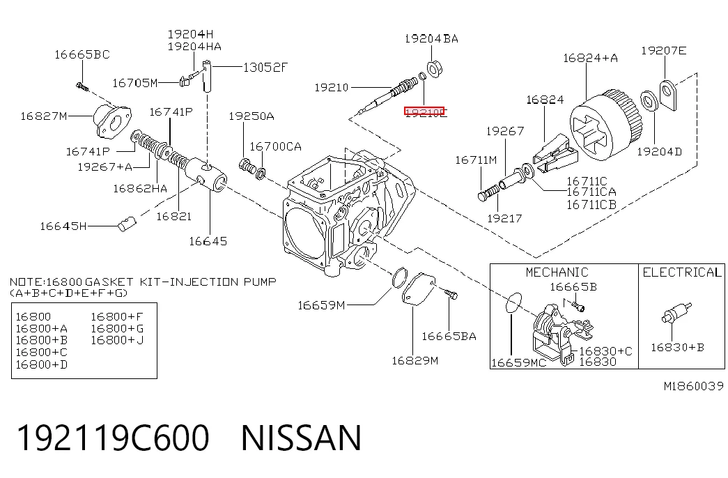 192119C600 Nissan/Infiniti