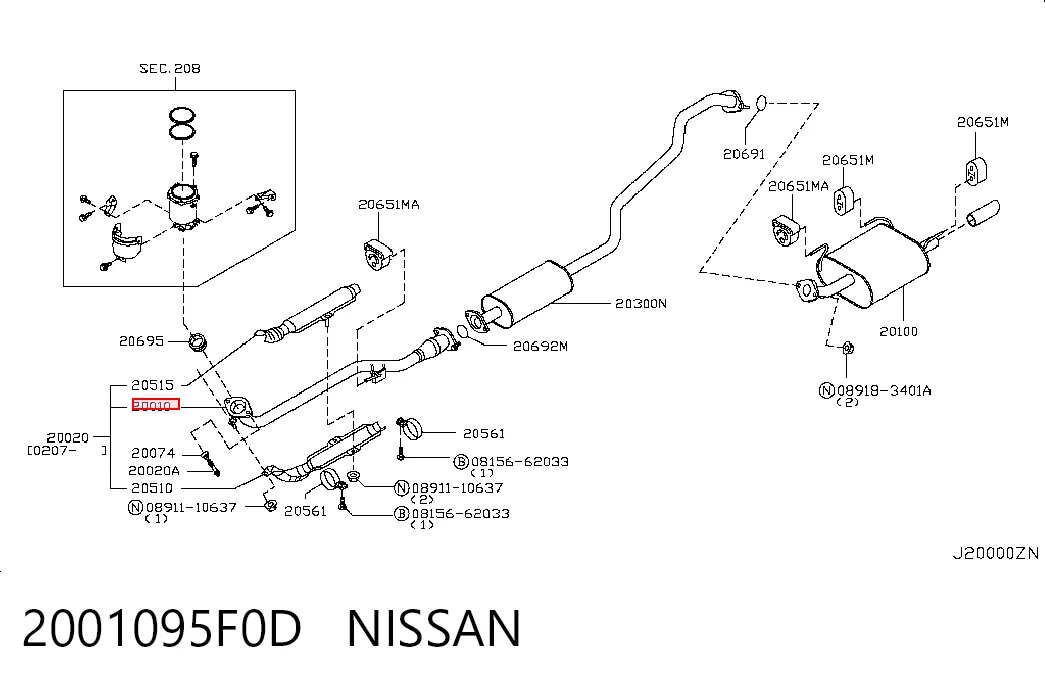 2001095F0D Nissan/Infiniti