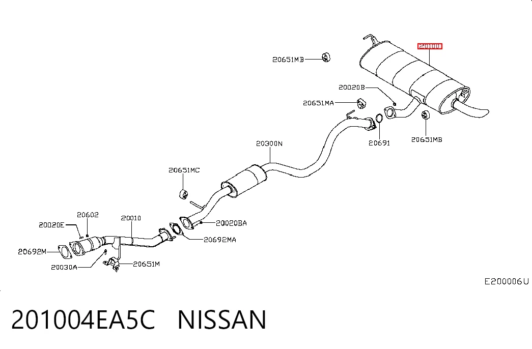 Silenciador trasero para Nissan Qashqai II J11