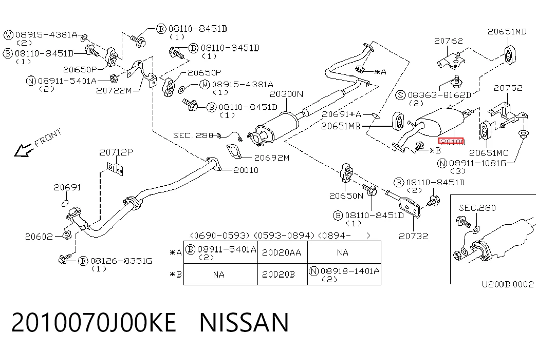 Silenciador trasero para Nissan Primera  P10