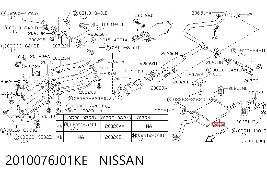  Silenciador trasero Nissan Primera 