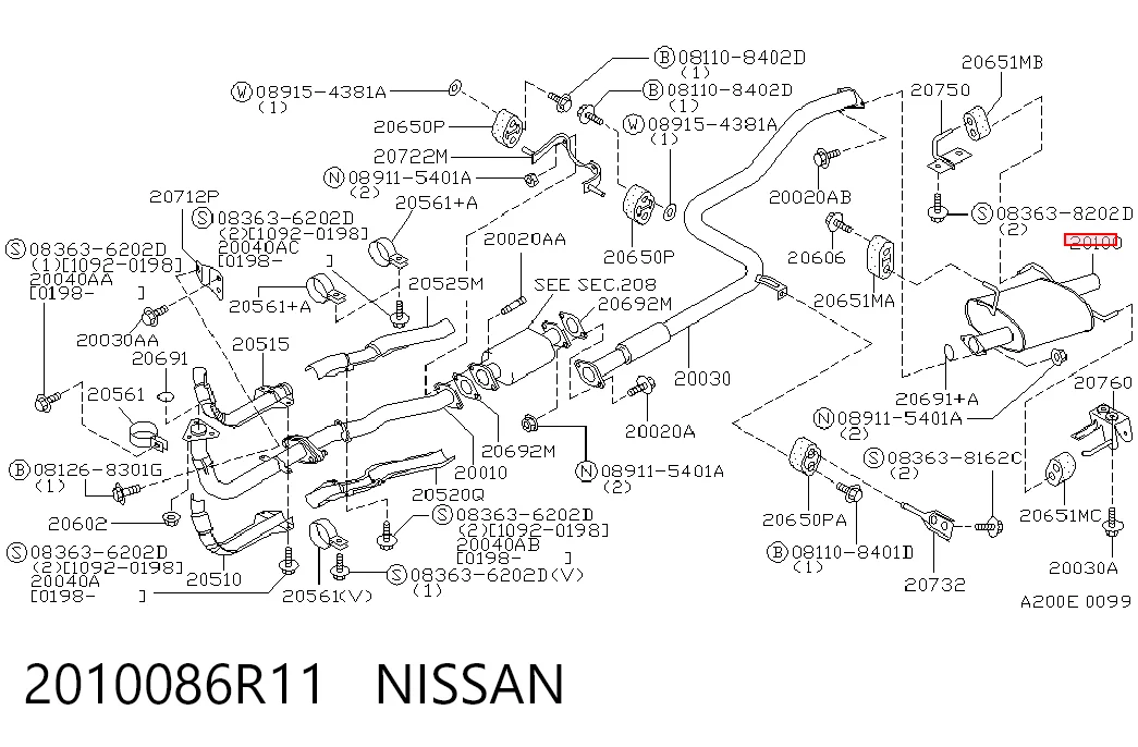 Comprar Silenciador trasero Nissan Sunny III Y10
