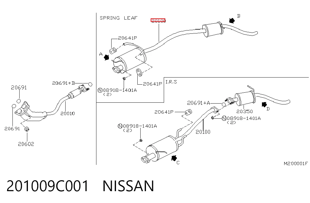 Silenciador trasero para Nissan Vanette C23