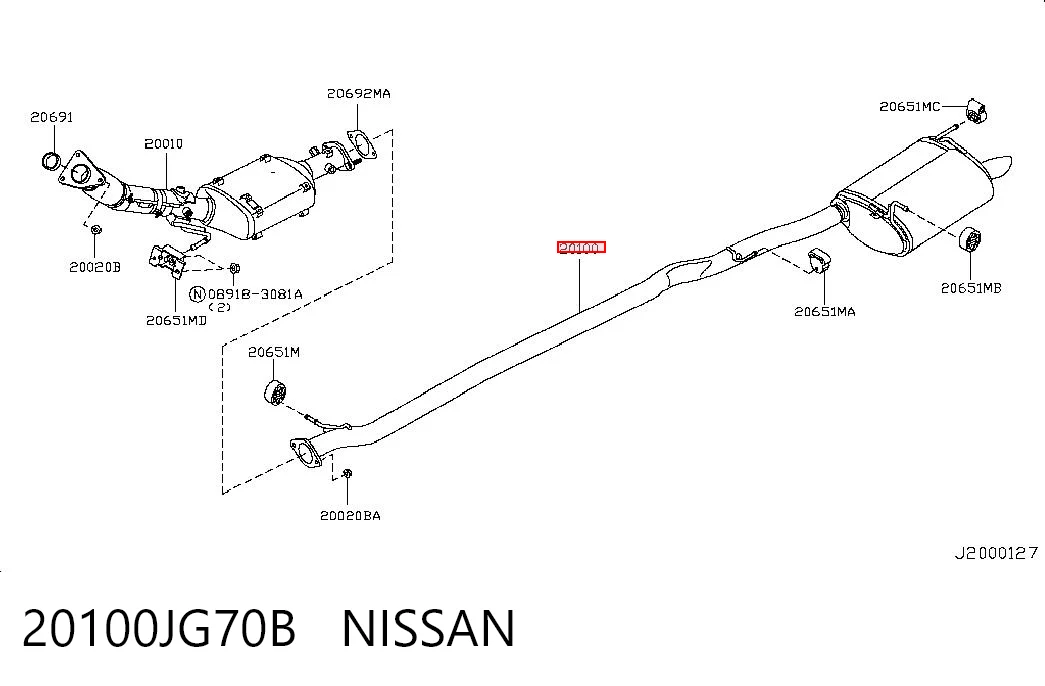 Silenciador trasero para Nissan X-Trail T31