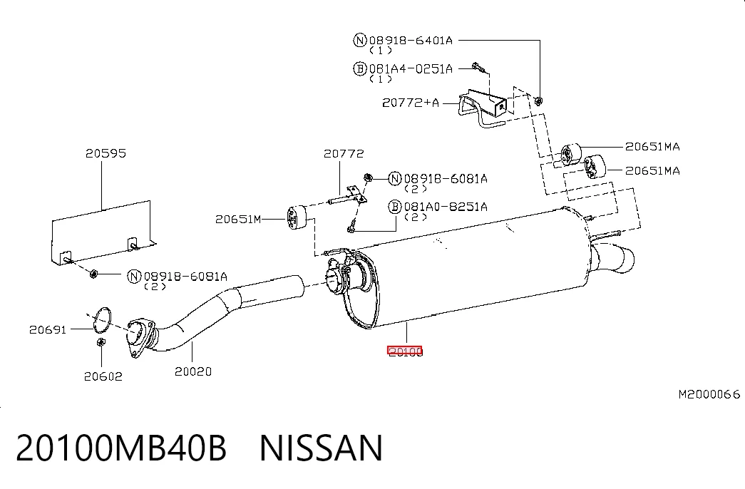 Comprar Silenciador trasero Nissan Cabstar  F24M a bajo precio