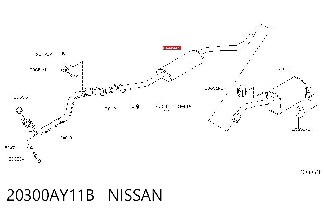 Comprar Silenciador central Nissan Micra  K12 a bajo precio