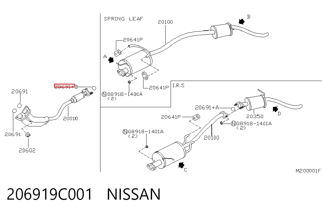 Junta de escape para Nissan Almera V10