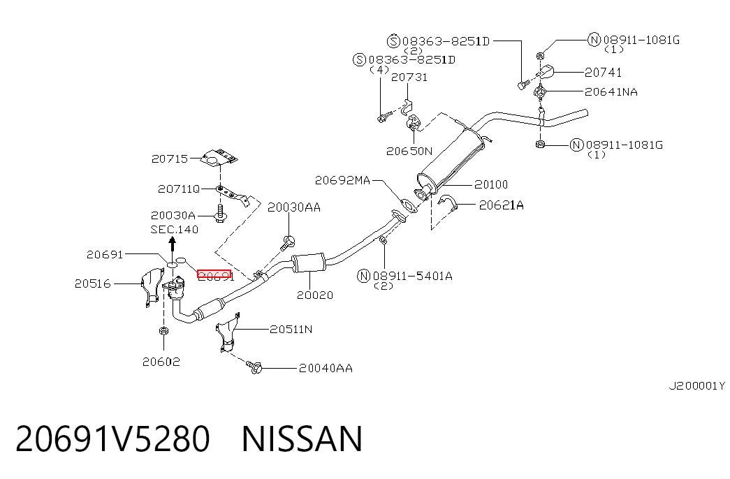 Junta de sistema de escape para Nissan Micra C+C III K12
