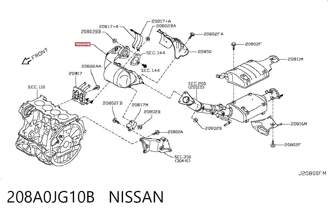 208A0JG10B Nissan/Infiniti