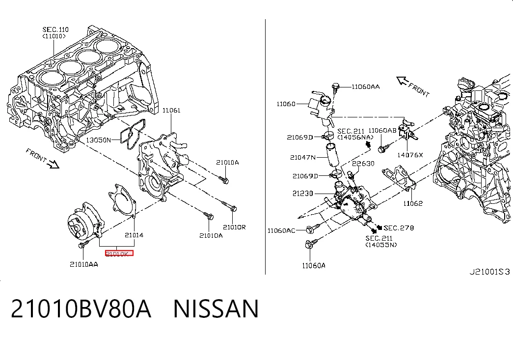 Bomba de refrigeración Nissan JUKE  (F15)