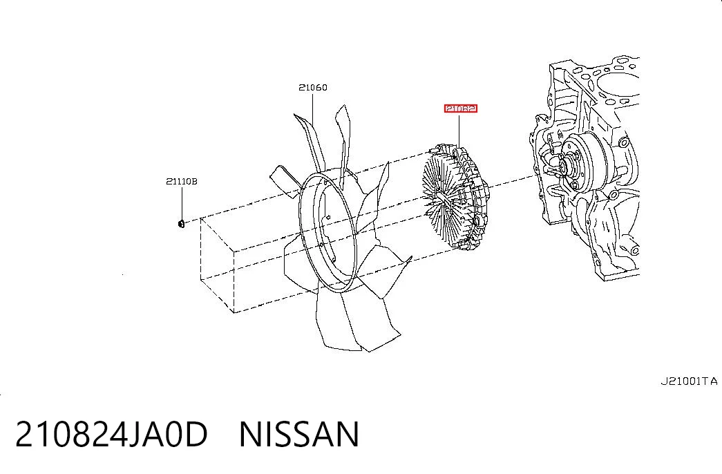 Comprar Embrague viscoso del ventilador Nissan Navara D23, D23T a bajo precio